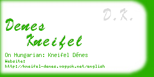 denes kneifel business card